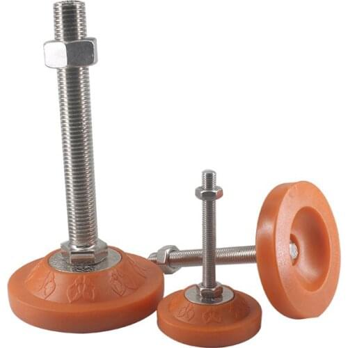 PVC Adjustable Foot Cup M8/M10/M12 Thread Leveling Foot 60mm Base Heavy Loading Weight Articulated Feet