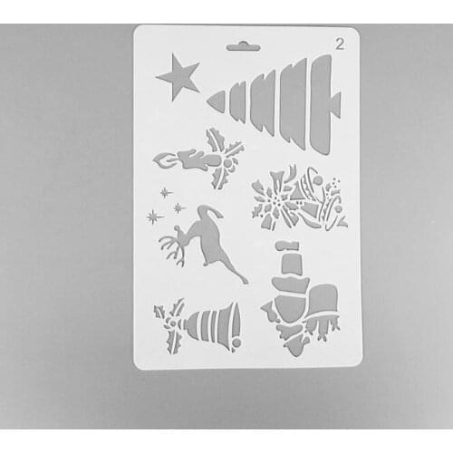 Christmas Hollow Layering Stencils For Wall Stencil Reusable Scrapbooking Stencils Embossing Paper Card Christmas Stencils