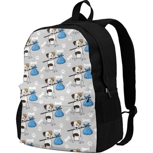 Jack Russell Terrier Backpacks Durable Universal foldable Backpack Campus Male Bags