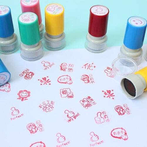 Auto tinta escuela maestro Escuela escuela niños regalo sello dibujos animados niños plástico Professional custom text LOGO