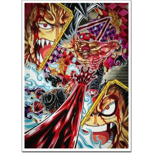 Modern One Piece Luffy Poster Canvas Wall Art Print Painting Pictures Bedroom Anime Decor No Frame
