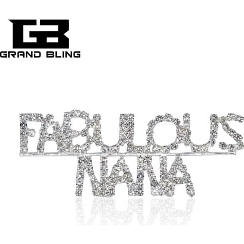 Unique Gift Word Lapel Pin "FABULOUS NANA" Brooch Jewelry