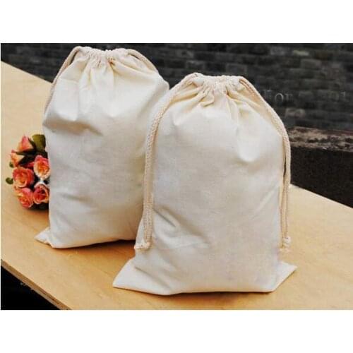 High quality cotton small drawstring bag,cotton fabric jewelry bag wholesale custom gift bags for gift jewelry watch phone ring