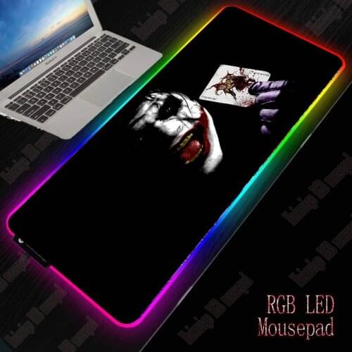 XGZ Funny Jacker RGB Gaming Large Mouse Pad Gamer Led Computer Mousepad Big Mouse Mat with Backlight for Keyboard Desk Mat Mause