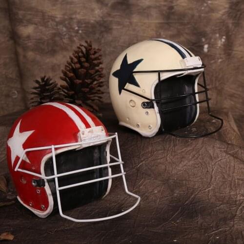Environmental protection resin handmade old crafts Creative ornaments American motorcycle helmet Photo props