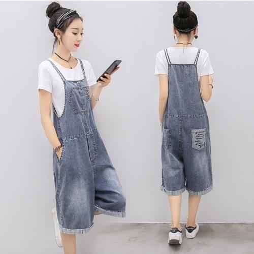 Summer Style Vintage Outfits For Women Denim Jumpsuit And White T Shirt Female Elegant Pants And Top Two Piece Set DD2111