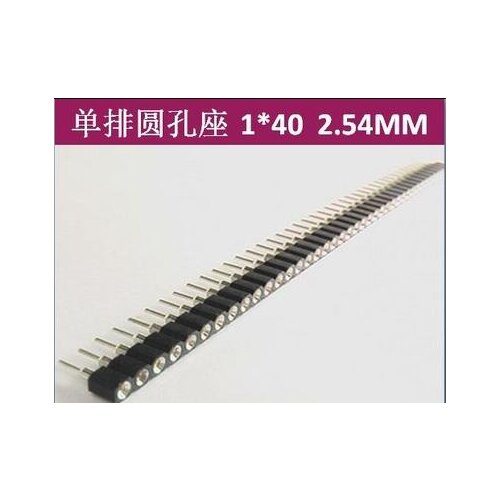 10PCS 1*40PIN Single Row Female Pin Header round 1X40PIN 2.54MM 40 PIN Connector 40pin strip 40P