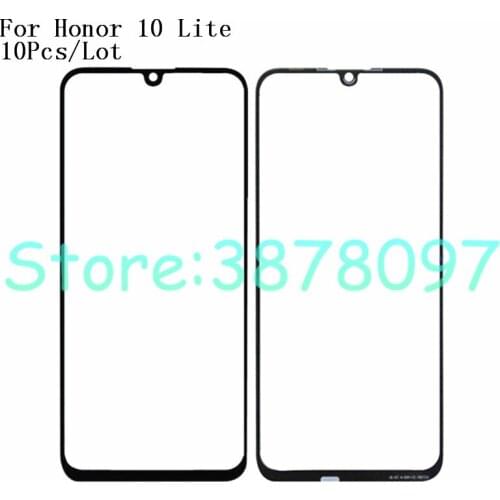 10Pcs For Huawei Honor 10 Lite HRY-AL00 Touch Screen Glass Sensor Panel Front Glass Panel Digitizer Touchpad Repair Spare Parts