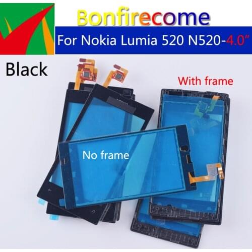 10Pcs\Lot For Nokia Lumia 520 N520 Touch Screen Panel Digitizer Sensor Front Glass Outer Touchscreen Replacement