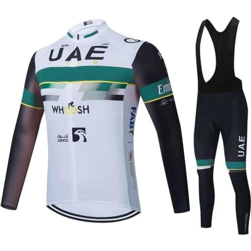 2021 Uae Team Cycling Jersey Set Long Sleeve Mountain Bike Clothes Wear Men Racing Bicycle Clothing Ropa Maillot Ciclismo