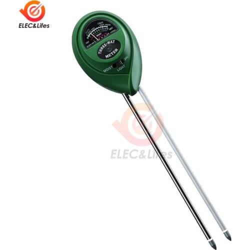 3 in 1 PH Meter Soil Moisture Tester Humidimetre Meter sunlight Detector Garden Plant Flower Testing Tool