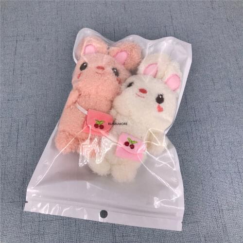 Mix colors Rabbit 8CM Plush Stuffed Toy Key chain Ring Pendant TOY ; Wedding Bouquet Gift TOY DOLL