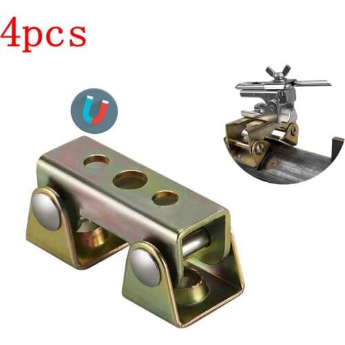 4pcs Magnetic V-Type Clamps V-Shaped Welding Holder Welding Fixture Adjustable Magnetic V-Pads Hand Tools Metal Working Tool