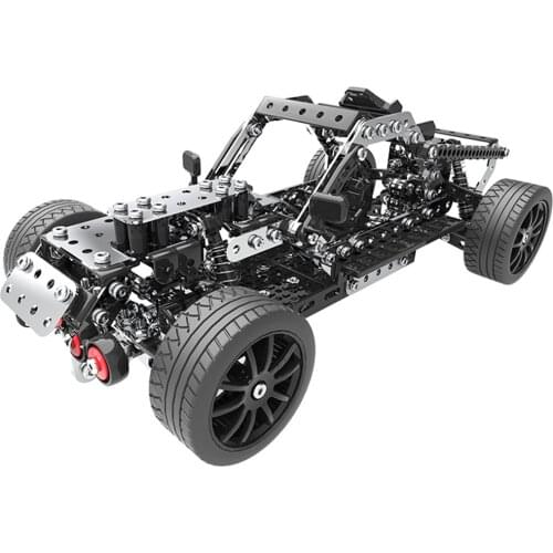 618Pcs DIY Stainless Steel Assembly Buggy Car Toy Off-Road Vehicle Puzzle Model Kit Metal Diy Assembly Model 3d Kids Gift