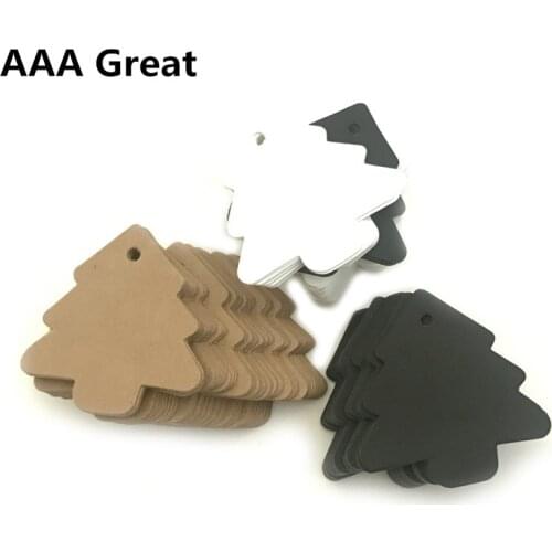 AAA Great 50Pcs/Lot Wedding Favour Gift Tag DIY Tag Price Label Christmas Tree Kraft Paper Card Party Favor 3 Colors Party Gifts