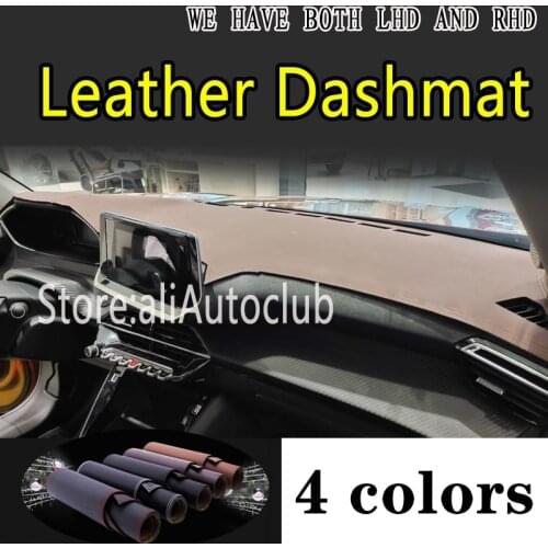 For Peugeot 2008 208 G2 2020 2021 Accessories Leather Dashmat Car Styling Covers Dash Mat Dashboard Cover Carpet PADS