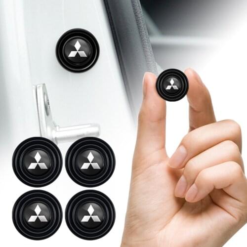 4Pcs PVC Car Door Hood Trunk Shock-Absorbing Buffer Stickers For Mitsubishi Lancer Mirage ASX Pajero Ralliart Outlander Jinxuan