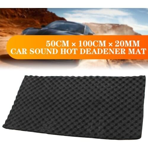 Car Audio Sound Deadener Vibration Control Proof Aluminum Foil Cotton Heat Insulation Mat DoorTrunk Hood Self Adhesive