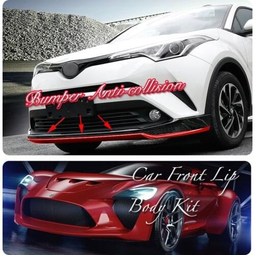 Car Bumper Lip Front Spoiler Skirt Deflector For Ferrari 612 Scaglietti 2004~2011 Tune Car Modifie Body Kit VIP Hella Flush Lips