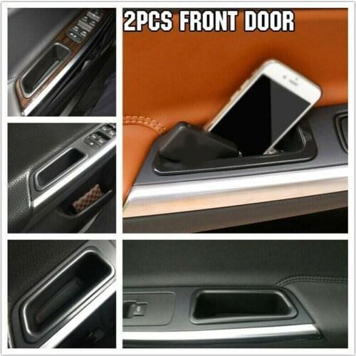 Auto Door Storage Box Handle tray Accessories Interior Black Pocket Front Practical Covers ABS Plastic B7G6