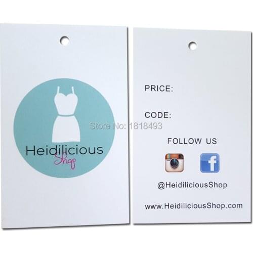 Free shipping garment swing tag/clothing hang tag/paper printed tag/clothing customized label/logo printing 500 pcs a lot