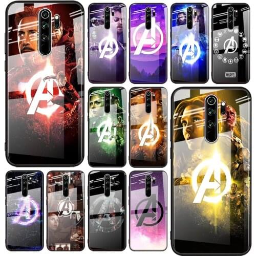 Tempered Glass Cover Marvel Avengers Hero Cool For Xiaomi Redmi Note 10 10S 9T 9S 9 8T 8 7 5G Pro Max Phone Case Shell