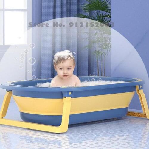 British Socro Childrens Bathtub Can Sit And Lie Large Newborn Baby Household Folding Baby Bathtub Bath Bucket