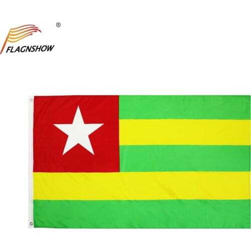 Flagnshow Togo Flag One Piece 3X5 FT Hanging Togolese Republic National Flags Polyester Indoor Outdoor for Decoration
