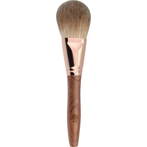 K61 Professional Handmade Makeup Brush Soft Red Fox Hair Goat Hair Flat Round Face Powder Brush Rosewood Handle Make Up Brushes