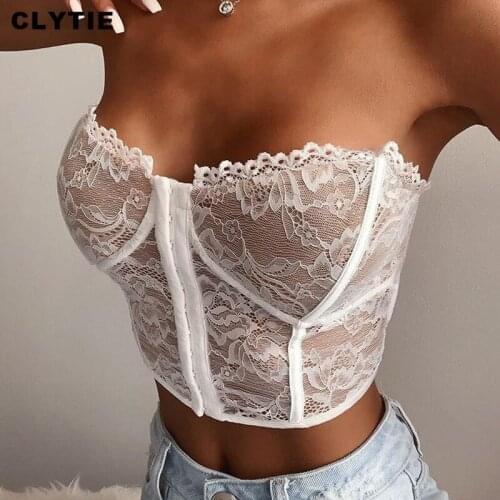 Clytie Casual Sexy Lace Tank Top Women Off Shoulder New Spring Women Casual Skinny Party Backless Night Club Ladies Tank Top