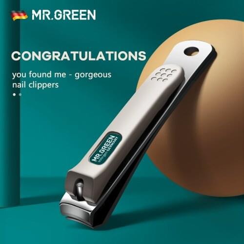 MR.GREEN Nail Clippers Sharp Curved Blades Cut Nippers Pedicure Scissors Premium Stainless Steel Remove Cuticles Cosmetic Tong