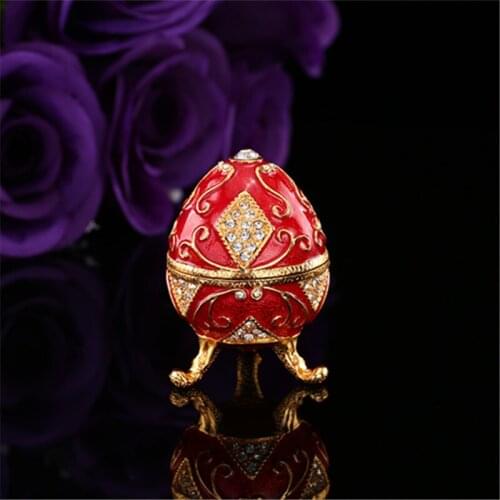 New Arrive Red Faberge Egg for Home Decoration Accessories cosmetic packaging cosmetic packaging