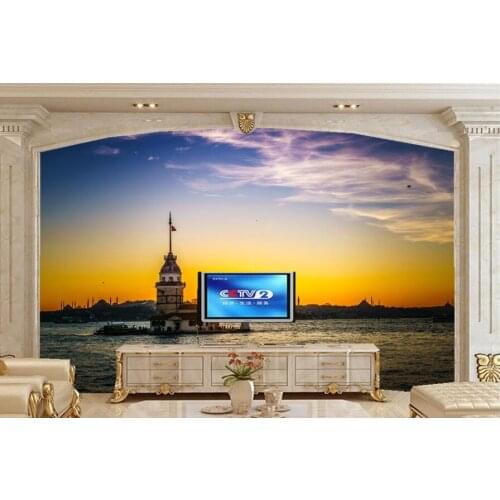 Custom papel de parede,Sea Sunrises and sunsets Sky wallpaper,restaurant living room sofa TV wall bedroom wall papers home decor