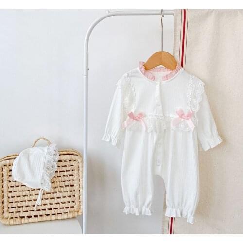 Infant Newborn Baby Girls Clothes Lace Romper Long Sleeve Jumpsuits Casual One Piece Spring Autumn Outfits