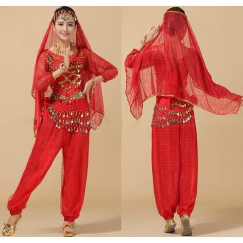 6 Colors Stage Performance Oriental Belly Dancing Clothes 2-7 Pcs Belly Dance Costume Set Bollywood Costumes Indian Dress
