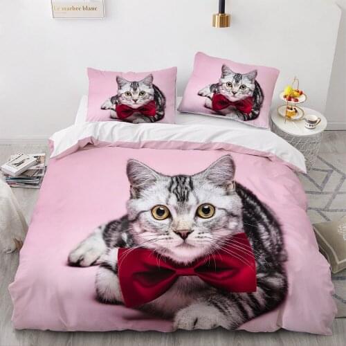 Luxury Lifelike Bedding Sets Animal Black Cat Eyes Duvet Cover Set Pillowcases Single Double Queen King Bedclothes For Decorate