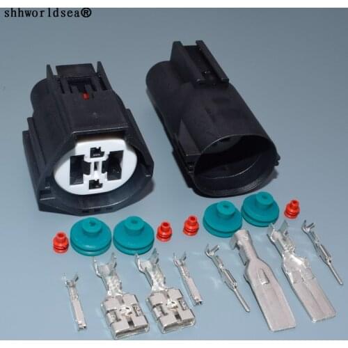 Shhworldsea 1sets 4 Pin 7283-8497-90 Female Waterproof Connector Electric Fan Socket Plug For Ford Focus Volvo Land Rover