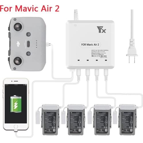 Drone Multi Battery Charger Mavic Air 2 Intelligent Fast Charging Hub AC 100-240V for DJI Mavic Air2 Flight Battery In Stock