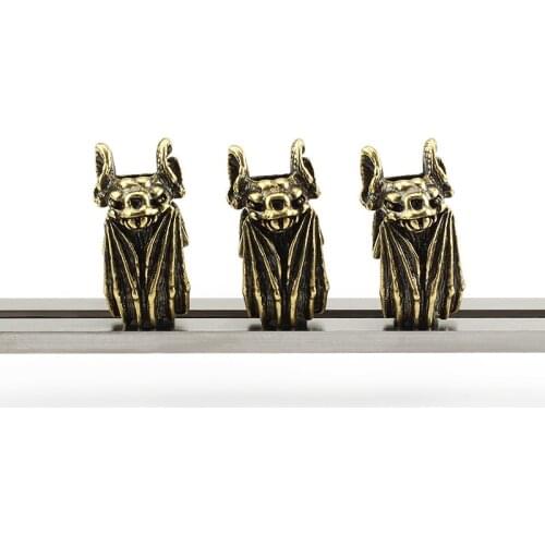 1pcs DIY Umbrella Rope Paracord Bead Animal Brass Knife Beads Copper Wings Paracord Bracelet Decoration Car Accessories