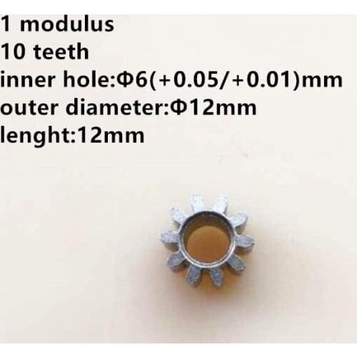 10pcs/lot Metal Gears 1 Modulus 10 Teeth Inner Bore 6mm Motor Shaft Gear Motor Reduction Gear