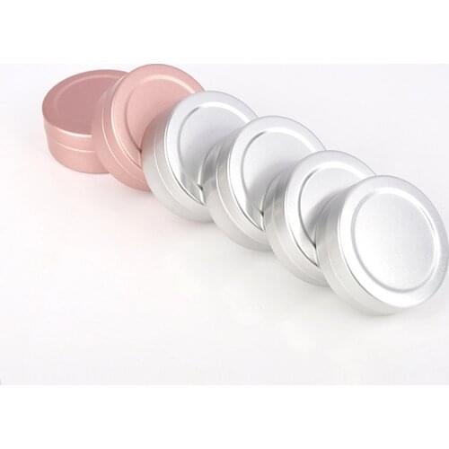 100pcs Rose Gold 15g 20g Aluminum Jar Refillable Bottles Cosmetic Empty Pot Eyeshadow Makeup Face Cream Box Container Storage