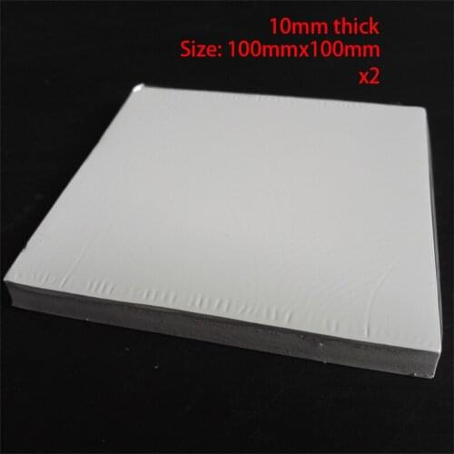2pcs 10mm Thick, 100mm*100mm Soft Silicone Heat Transfer Pad for Net Router, LED, Heat Sink Heat Transfer
