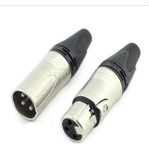 20PCS/Lot Original NC3FXX/NC3MXX XLR Audio Female/Male Plug Connector 3-Poles Silver-Plated For NEUTRIK High-quality microphone