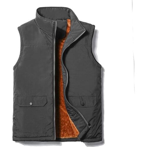 2020 Mens Faux Lamb Fur Vest Winter Velvet Warm Leisure Vest