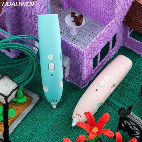 Deli 74860 3d printing pen 3d painting brush graffiti pen Childrens Day gifts students' creative smart toys