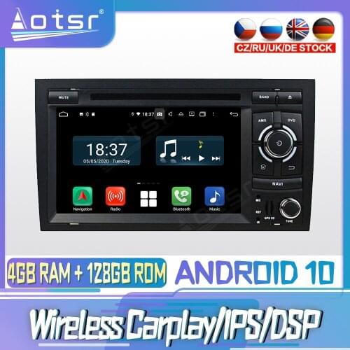 Android 10 PX6 128G For Audi A4 2002 - 2008 Carplay DVD GPS Navigation Auto Radio Stereo Video Multimedia Player HeadUnit 2din