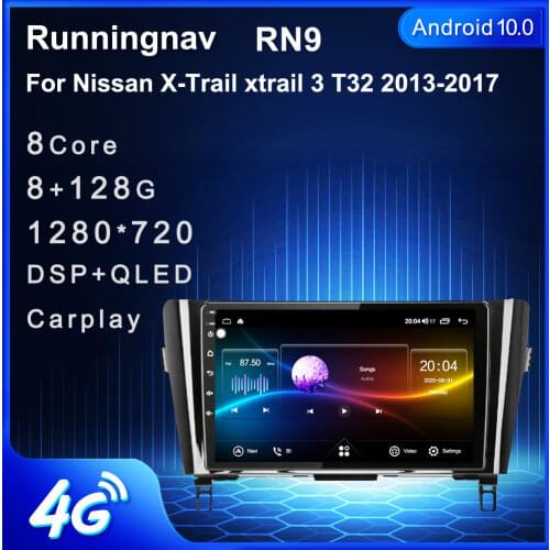 Runningnav For Nissan X-Trail xtrail 3 T32 2013-2017 Car Radio 2 Din Android Car Radio Multimedia Video Player Navigation GPS