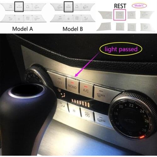 Car sticker Air conditioning knob ring outlet adjust button AC switch Trim For Mercedes Benz GLE SL M ML GL CLS GLK W204 C Class