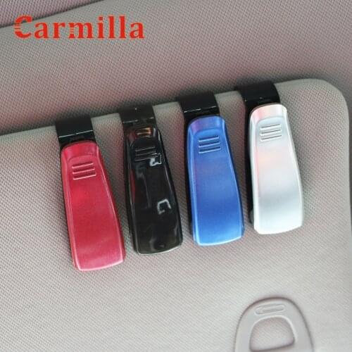 Carmilla Car Sun Visor Glasses Sunglasses Ticket Card Clip Holder for Renault Koleos Kadjar Samsung QM5 QM6 for Peugeot Citroen