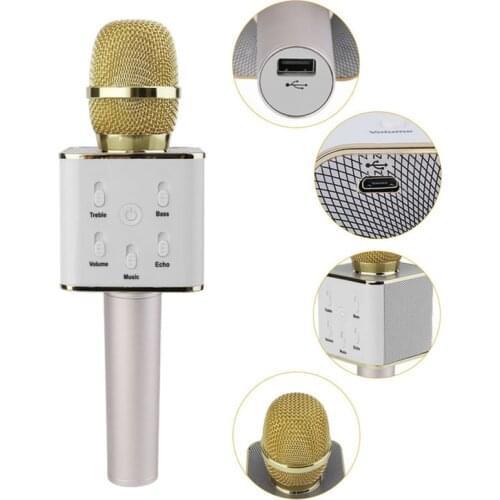 Kebidu Q7 04 Bluetooth Karaoke Microphone Wireless Professional Player speaker With Carring Case For Iphone Android